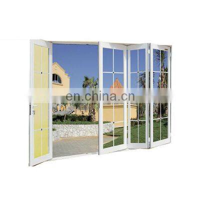 Folding door with glass panel upvc/pvc profile vinyl frame New design interior folding french doors interior doors pvc folding