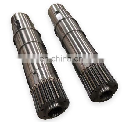 Customized forging alloy steel transmission shaft large spline shaft
