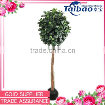 6 ft nearly natural green banyan ball topiary silk plant for home decoration