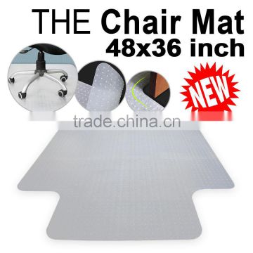 Chair Floor Mat with Lip Tile Carpet Protector 48" x 36" PVC Home Office