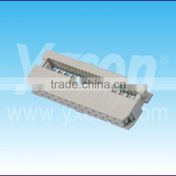2.54x2.54mm pitch 13pin two pieces with convex point white color IDC socket connector