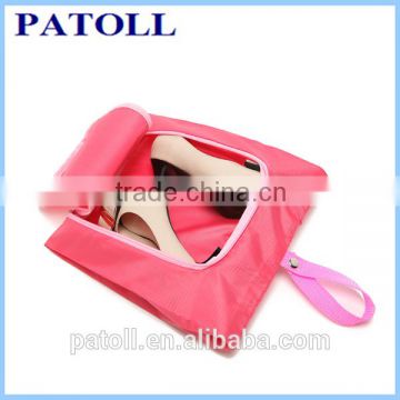 Convenient foldable non woven fabric shoe bag