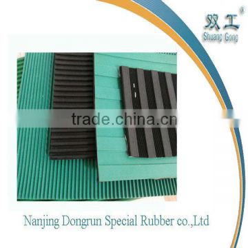 Striped rubber sheet