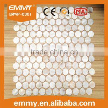 2016 professional raw river shell mosaic, mother of pearl shell mosaic tile factory