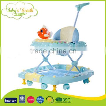 BW-46 Light-weight Safety Plastic Fancy Dolls Baby Walker with handle bar