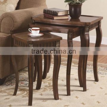 Nesting Tables 3 Piece Curved Leg Nesting Tables