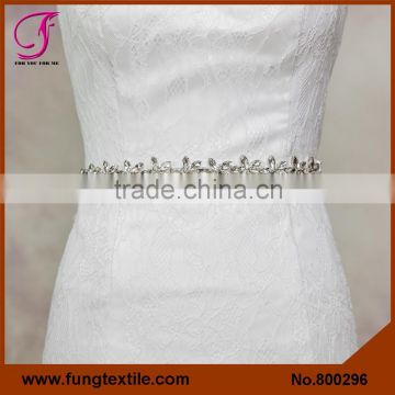 FUNG 800296 Wholesales Stock Available Crystal Rhinestone Wedding Dress Belts For Bridal