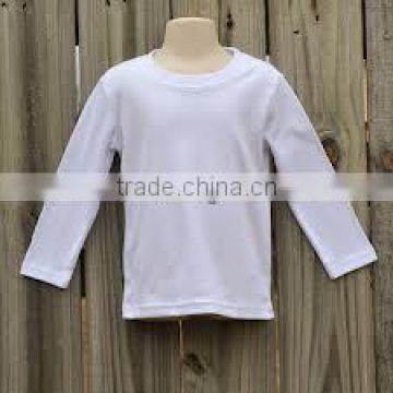 Kids long sleeve 100% comb cotton t-shirt