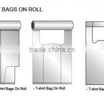 HDPE/LDPE Plastic Bag on rolls ; T-shirt Bag on roll