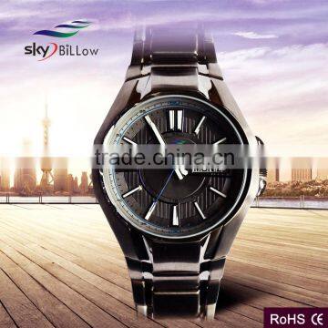 Luxury style mens stainless steel watch wather resistant watch