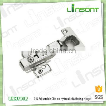 Alibaba supply 3-D adjustable hydraulic clip on crank hinge cabinet furniture hinges