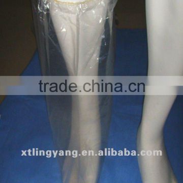 Disposable plastic clear medical PE boots cover