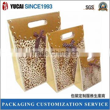 New Year yellow paper gift bag in high quality