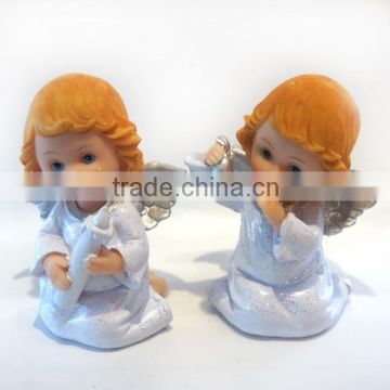 polyresin angel girl with candle,polyresin angel girl with bell