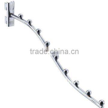 chrome metal display hook