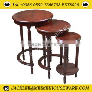 Three sets wooden coffee table