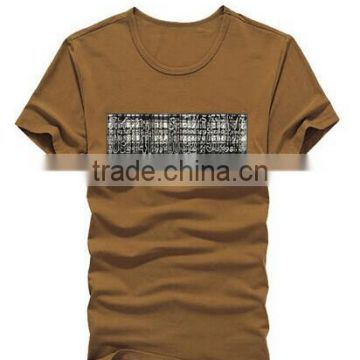 2016 top quality new style cheap t-shirt 100%cotton fashion mens clothing best selling flock printing tshirt wholesale china