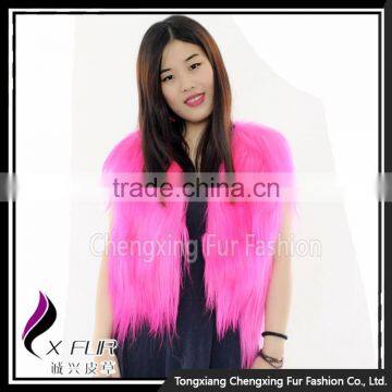 CX-G-B-199A Short Europe Fashion Women Genuine Goat Fur Jackets
