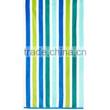 strip pattern woven technics microfiber beach towel with low price