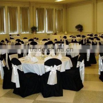 black banquet chair cover white wedding polyester tablecloth
