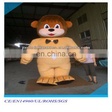 Inflatable fur Lion mascot costume for Celebration, Inflatable Animal