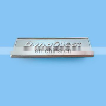 Dyna zinc alloy chromed brand plate