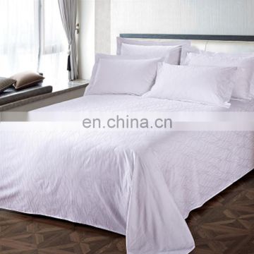 Jacquard cotton poly 300T flat sheet bed sheet