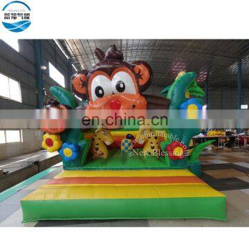 Happy 4x4m monkey jungle indoor bouncer castle/inflatable kids bouncer