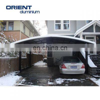 aluminum frame free standing  2 car metal aluminum canopies carport for house garden