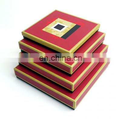 Recycled square food cardboard chocolate presentation box set manufacturer in uae