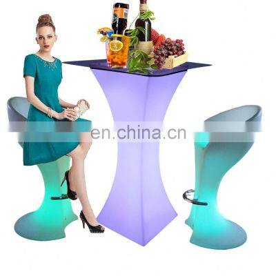 cocktail shaker set/luxury bar set /Led cocktail bar tables light up bar tables modern glowing led night club patio furniture