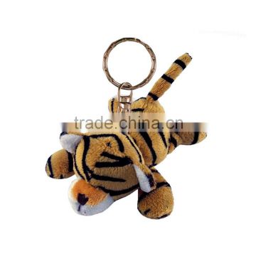 keychain mini plush stuffed toy tiger soft toy , stuffed animal samll tiger keychain