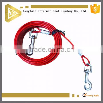 custom good quality tie out cable pet dog