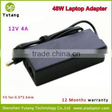 Notebook Power Adaptor 12V 4A 5.5*2.5mm Tips for 48W