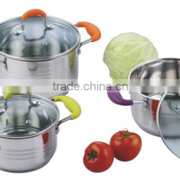 6PCS stainless steel cooking pot