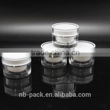15.30.50g round acrylic cosmetic jar custom acrylic cosmetic jar cosmetic acrylic cream jars