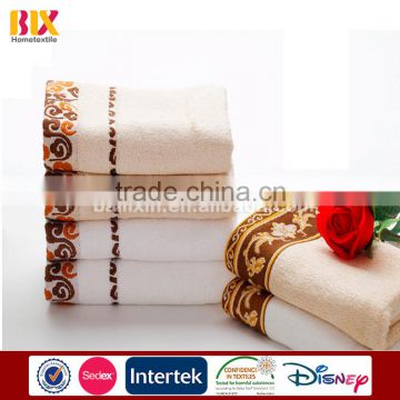 Wholesale alibaba bamboo towel with jacquard border