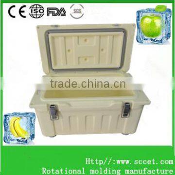 Rotational molded fish cooler car refrigerator insulated cooler