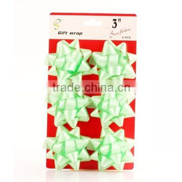Durable small fluffy plastic ribbon star bow