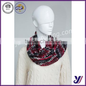 custom-made printed wool felt ncek warmer loop infinity knit pashmina scarf with button (Accept the design draft)