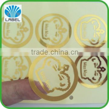 full color printing packaging clear label sticker,permanent adhesive clear sticker label