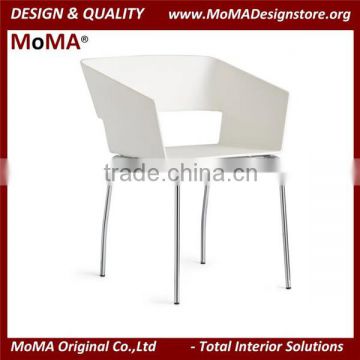 MA-C186 Modern Design White Plastic Desk Chair