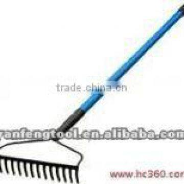 rail steel rakke with wooden handle RM002-14FL