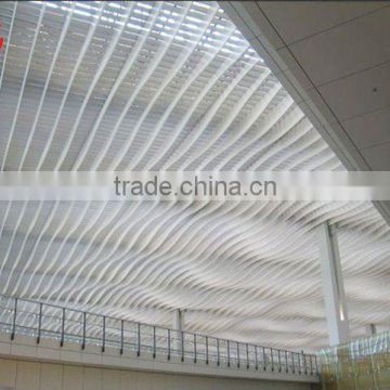 Singapore airport aluminum wave grid ceiling(ISO9001,CE)