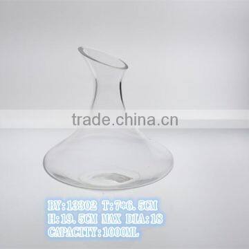 handmade 1000ml clear glass wine decanter