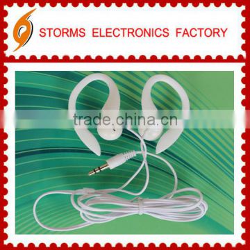 White sports earhook for sports ear bud for Radio from Shenzhen factory