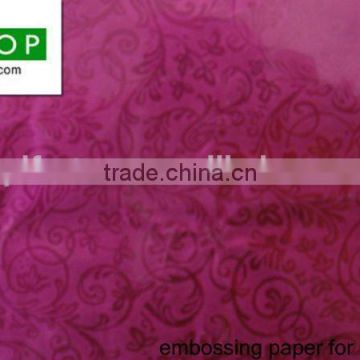 aluminum foil embossing paper for gift wrapping