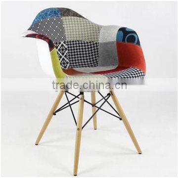 fabric wood leg living room fashion chair coffee chair dining chair