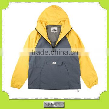 customized fashion polyester hooded jacket man