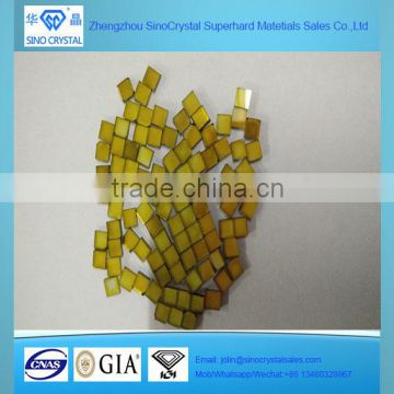 Biggest yellow HPHT Synthetic diamond rough flat diamonds for industrial tools